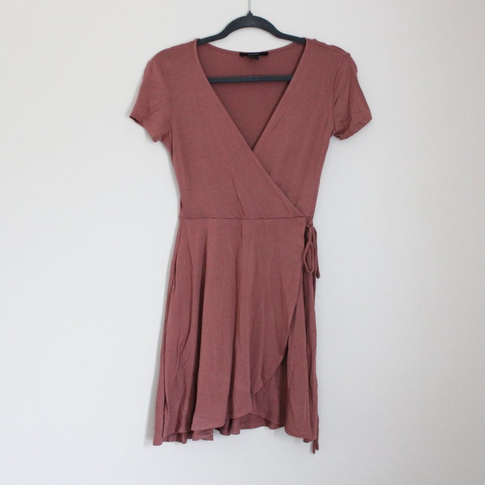 Pink Forever 21 Crossover Dress